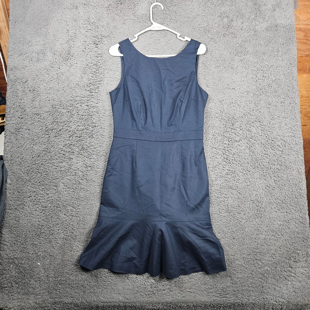 Banana Republic Women's Navy Blue‎ Sleeveless Flounce Hem Dress Size 10